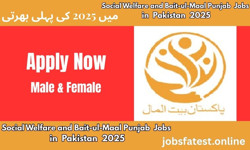 Social Welfare and Bait-ul-Maal Punjab Jobs 2025